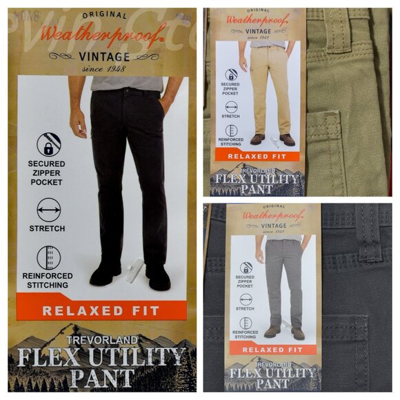 Weatherproof Other - 3 pairs - Black,Gray,Tan Weatherproof Vintage Men’s Trevorland Flex Utility Pant